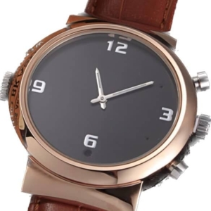 Armbanduhr mit versteckter Kamera in Goldfarbe für Damen