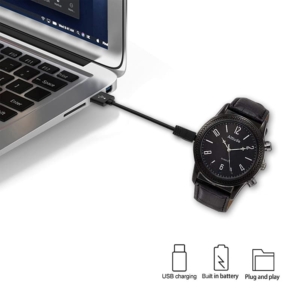 Uhr mit Kamera Lederarmband + Nachtsicht + 32GB Speicher