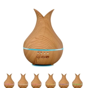 Mini Kamera Diffusor für ätherische Öle in Holzfarbe