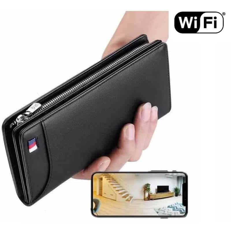 Ledergeldbörse mit versteckter Kamera Ledergeldbörse mit versteckter Kamera