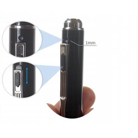 Kugelschreiber mit verdeckt eingebauter Kamera FULL HD Blickwinkel: 90 ° Шариковая ручка со скрытно встроенной камерой FULL HD, угол обзора: 90°